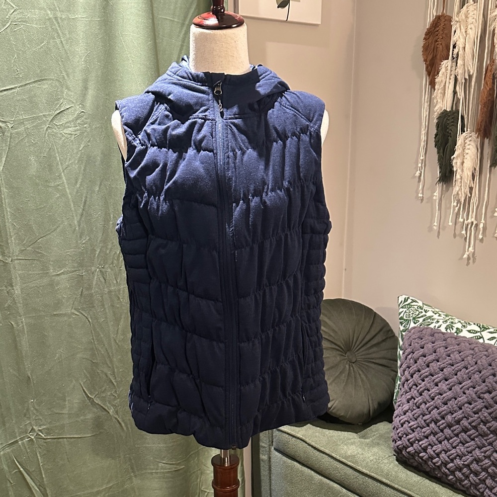 Blanc Noir Deep Blue Hooded Vest